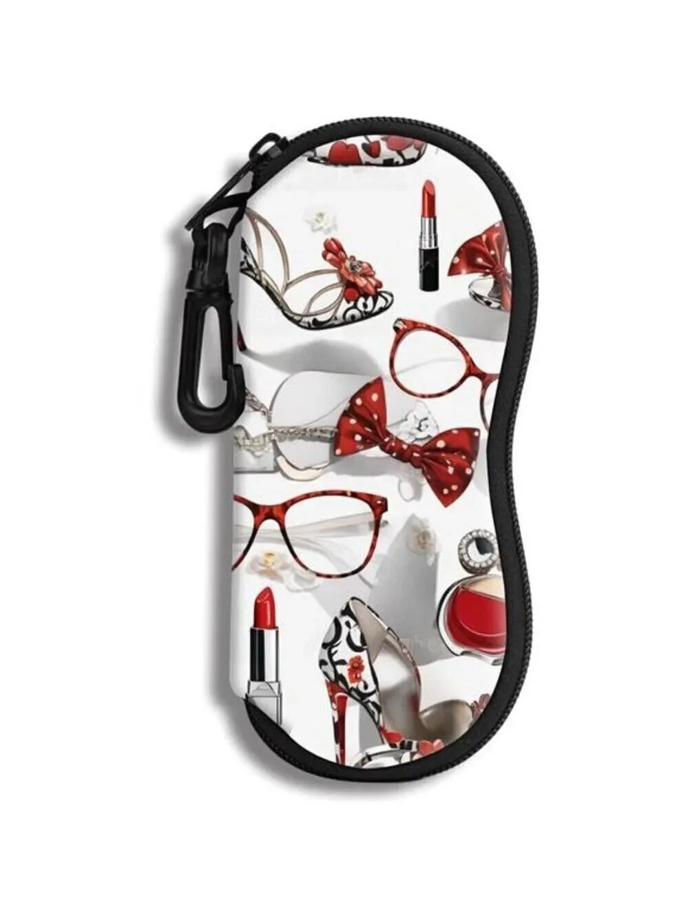 Sunglasses Soft Case Ultra Light Neoprene Zipper Eyeglass Case With Belt